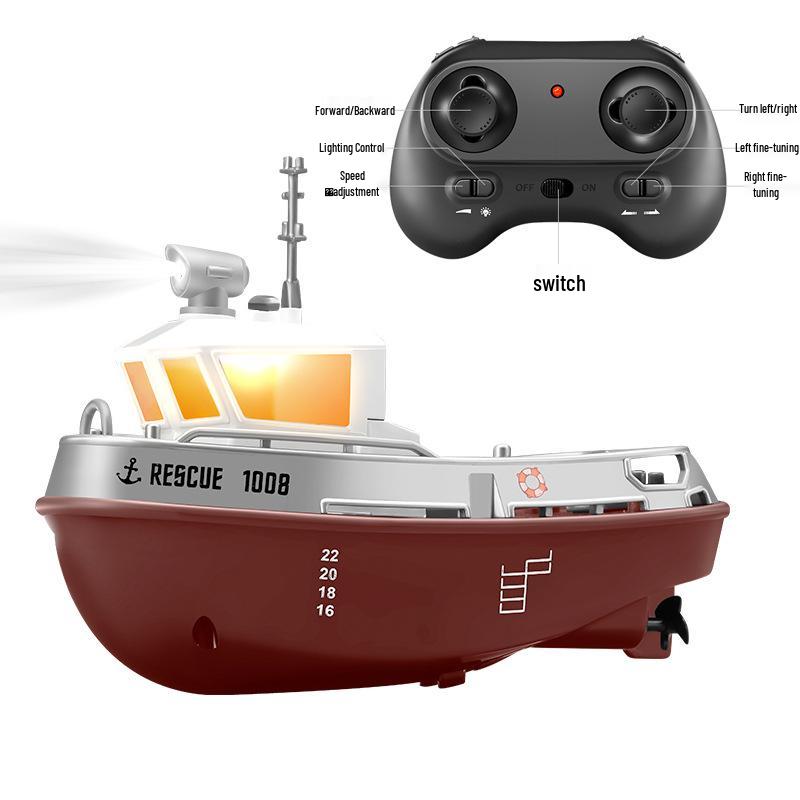 Mini Wireless Electric Steamboat for Kids - Rechargeable Remote Control Toy Boat Model