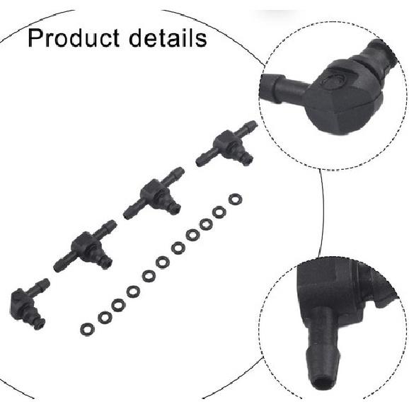 4pcs Diesel Injector Return Pipe Connector T and L Fittings for Engines