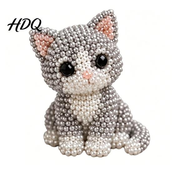 Beginner Bead Kit DIY Animal Beading Kit Tiny 3D Beaded Craft Set Cute Figurines Art for Beginners Teens Adults Stress Relief Decoration Handmade