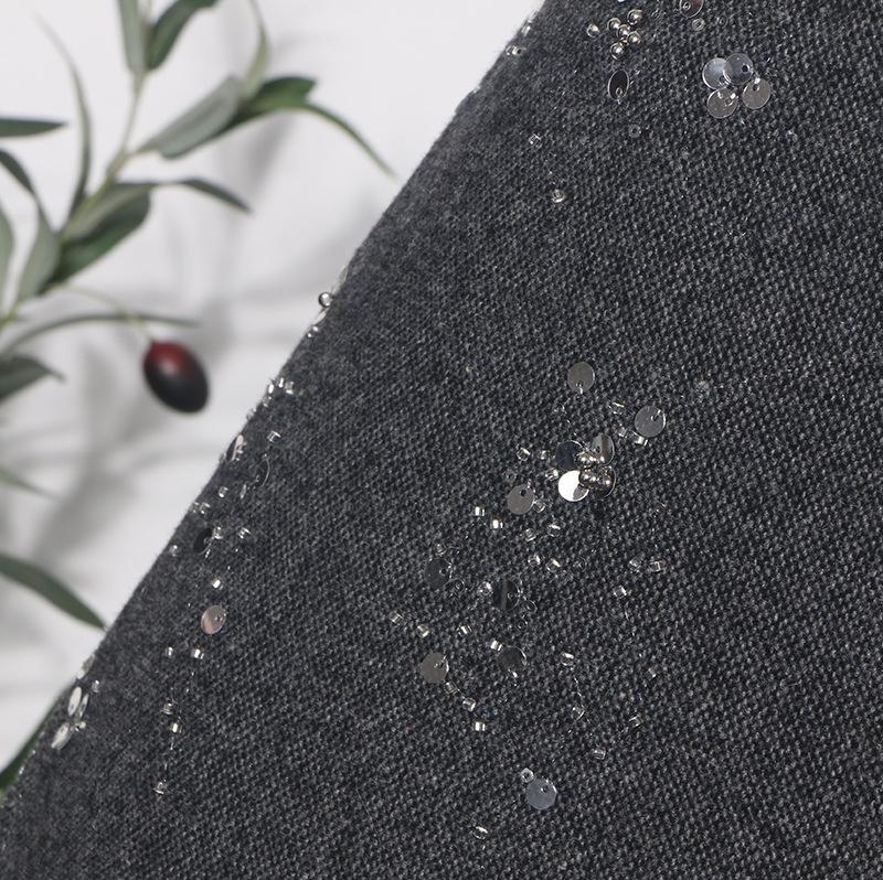 2025 Winter Beaded Sequin High-Waist A-line Skirt - Slim Fit, Anti-Exposure, Hip-Hugging Design