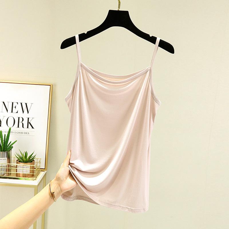 Niche tube top sling vest summer thin inner sleeveless women's clothing large size outer wear thin top women