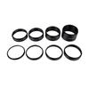 8PCS Black Telescope Extension Tube M54x0.75 Stackable Threaded Dazzle Proof Astronomical Telescope Spacer Kit