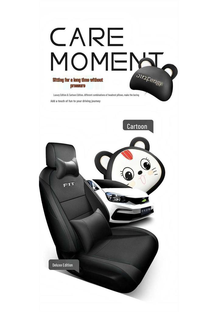 Honda Fit All-Season Full Coverage Car Seat Cover - Leather Design