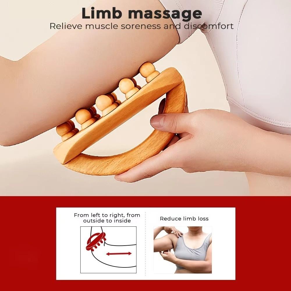 Handheld Design Holztherapie Massagegeräte 14 Perlen Körper Schabewerkzeug Nach dem Training