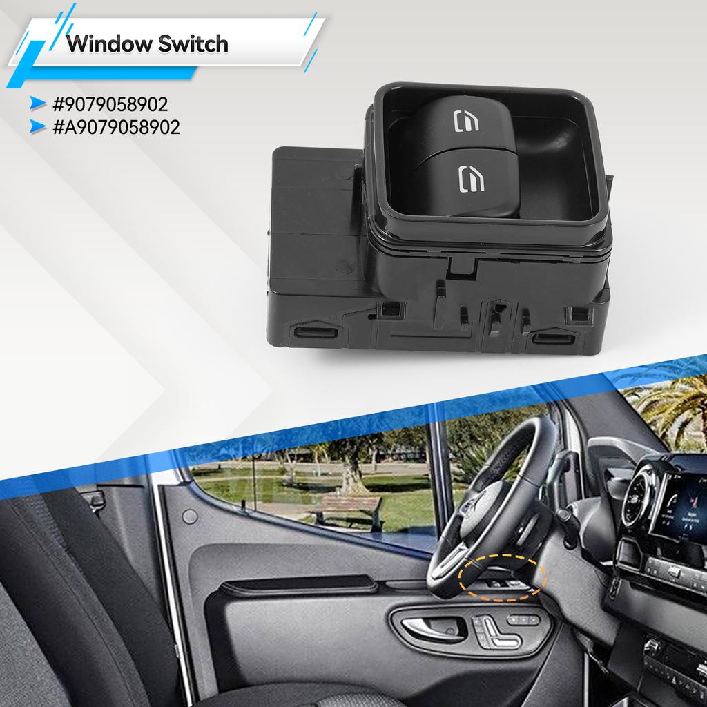 Electric Window Control Switch Lifter Button Master Front 9079058902 A9079058902 For Mercedes Benz Sprinter 907 910 2018-2022