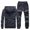 Men Fleece Suit Two-Piece Plus Velvet Winter Thick Warm Suit Male Lamb Velvet Suit Casual Tracksuit Plus Size 8XL