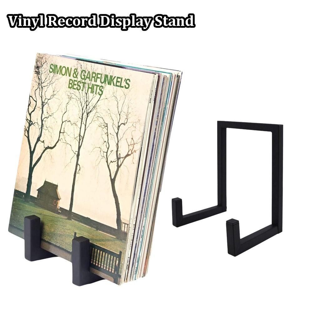 1pc Metal Vinyl Record Holder Versatile Tabletop Record Holder CD Storage Rack  Home Decor Organizer