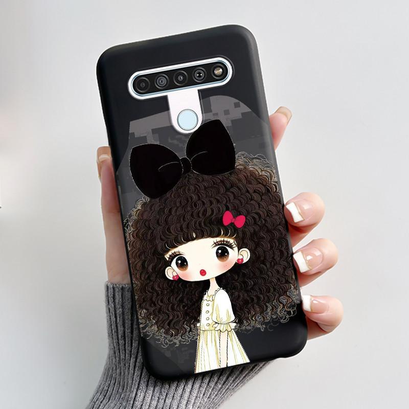 Luxury Cute Cool Boys Girls Case For LG K61 Q61 Q70 Phone Case Black Matte Soft Silicone Back Cover Protective TPU Bumper Shell