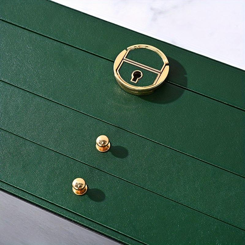 3-layer Drawer Type Jewelry Storage Box, Desktop Lockable Finishing Storage Container For Jewelry Earrings Rings Necklaces Bracelets Pendants