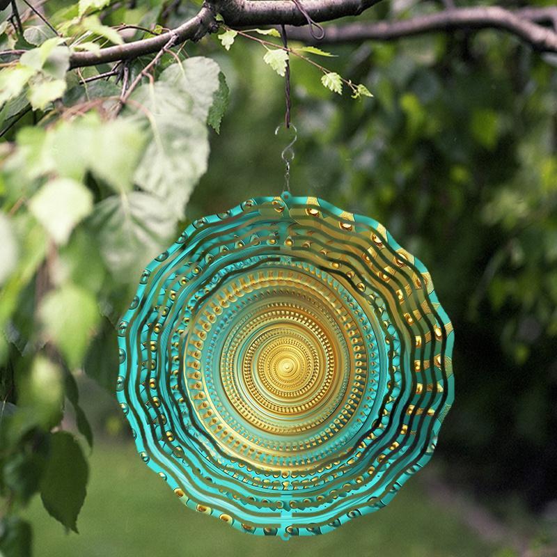 10 Inch Hanging Wind Spinner with 360 Degree Hook for Balcony Garden Decor Spring Summer Outdoor DecorationMetal Wind Chimes for Home Decor