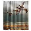 Duck Shower Curtain Cartoon Character Taking A Bath Colorful Drops Backdrop Dots,Cloth Fabric Bathroom Curtains With Hooks