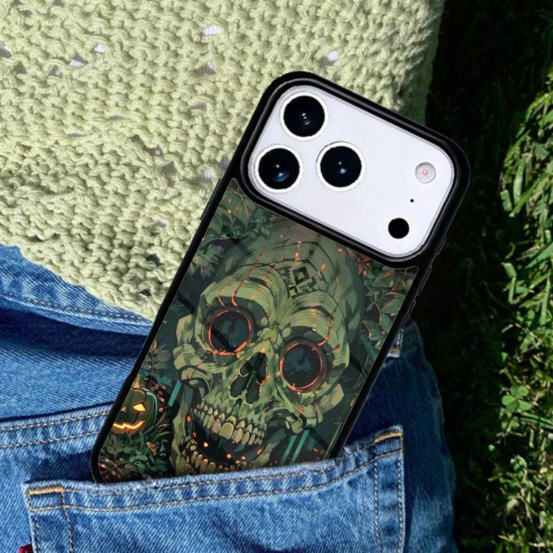 Vintage-Skulls Phone Case For iPhone 17 AIR 16 Pro Max 15 14 Pro 11 12 13 Shockproof Silicone Cover