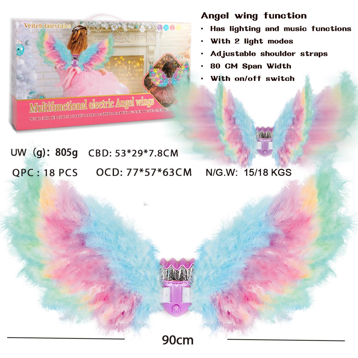 Luminous Fairy Angel Wings & Handmade Feather Butterfly Set One Size