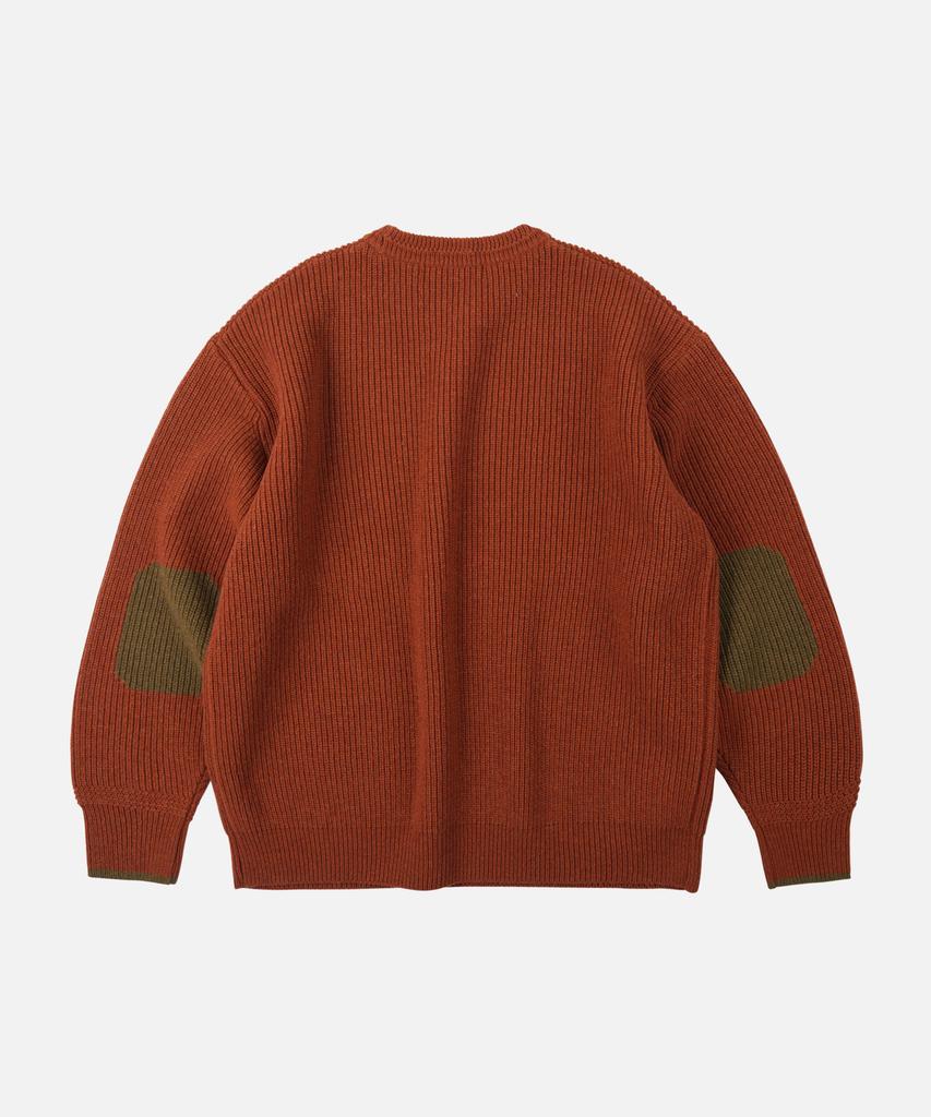 FRIZMWORKS Patch Round Pullover Knit _ Brick