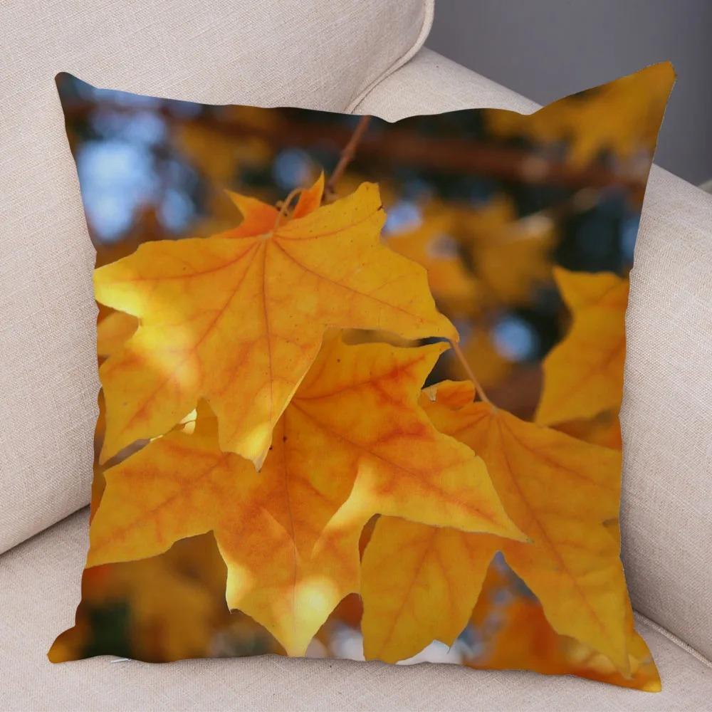 Herbst Ahornblatt Druck Kissenbezug Büro Wohnzimmer Zuhause Kissenbezug Auto Ornamente