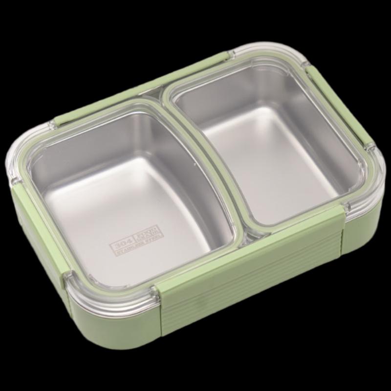 304 Stainless Steel Two-Compartment Bento Lunch Box