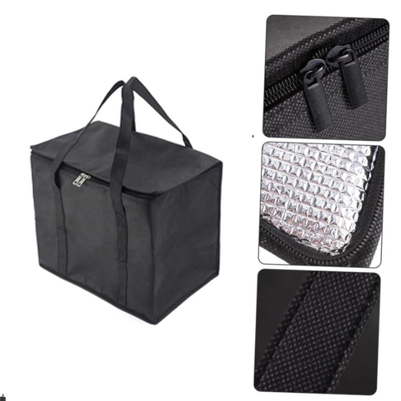Grand Sac Isotherme Anti-fuite pour Livraison de Nourriture Sac Glacière Thermique Portable Réutilisable pour Restauration à Emporter Épicerie Pique-nique Voyages