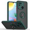 For Xiaomi Redmi 10C Shockproof Case Rotatable Bracket Case for Redmi 10C Metal Ring Holder Cover Non-slipTranslucent Hard Case