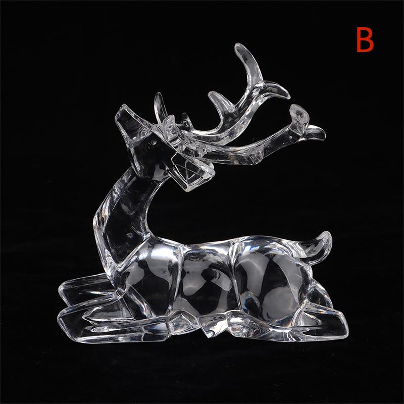 

1шт хрустальные фигурки оленей настольное украшение прозрачная скульптура оленя лося B