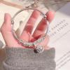 Adjustable Silver-Plated Palace Bell Bracelet: Fashionable, Simple, and Elegant Hand Jewelry