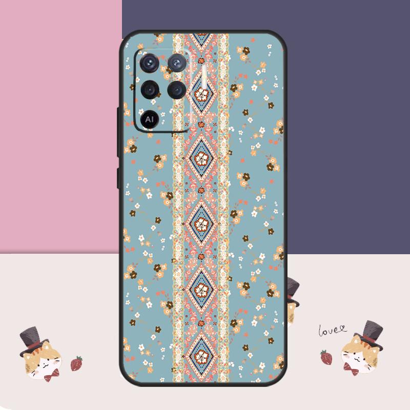 Tribal Ethnic Pattern Case For Oppo A94 A74 A54 A18 A38 A58 A78 A98 A80 A60 A40 A96 A76 A16 A15 A17 A57 A77 A5 Pro