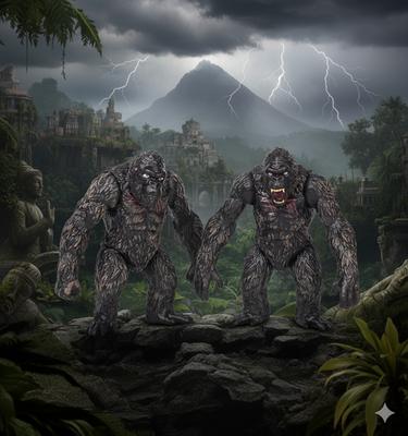 King Kong King Kong Godzilla vs Kong, King Kong Spielzeug, Spielzeug King Kong, Figuren 9 cm 2 Stück