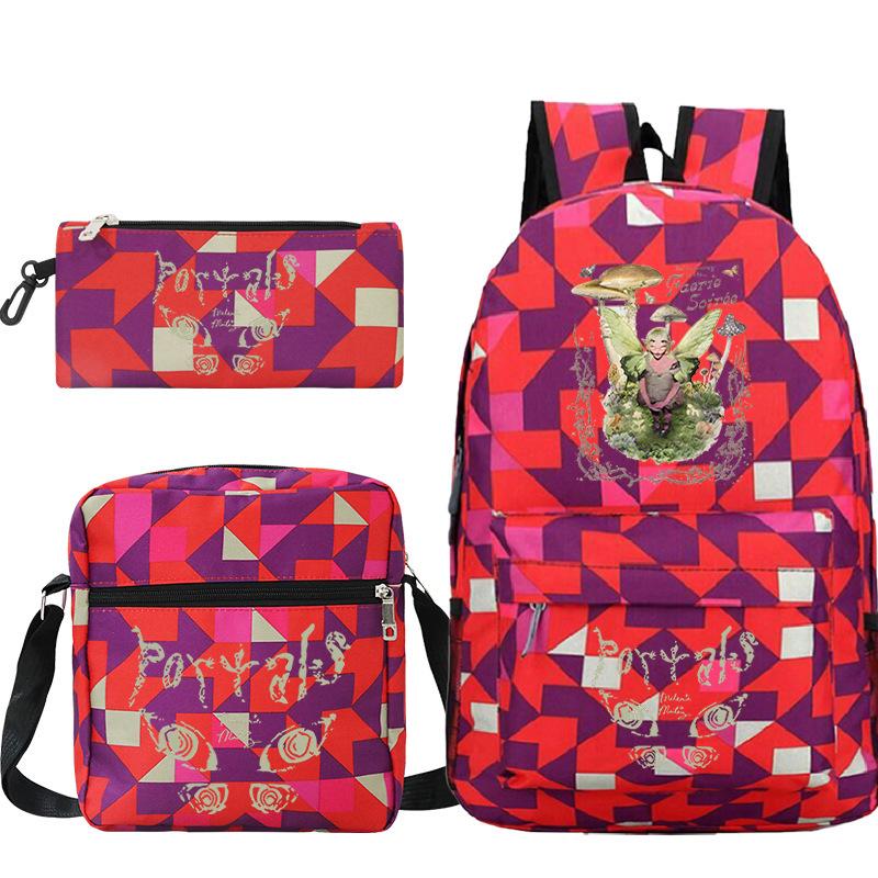 Popular Singer Peripheral Backpack Pencil Case Student Schoolbag Three-piece Set