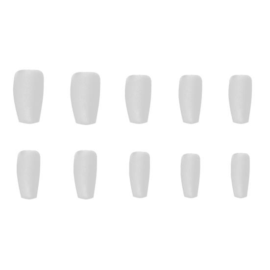 100Pcs 3 Styles Manicure Tips Easy to Apply Excellent Transparent Seamless Full Coverage False Nails
