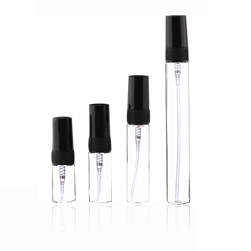 

Transparent Glass Perfume Bottles with Plastic Spray Head, Refillable in 2ml/3ml/5ml/10ml 2ml Transparent Spray; Glass