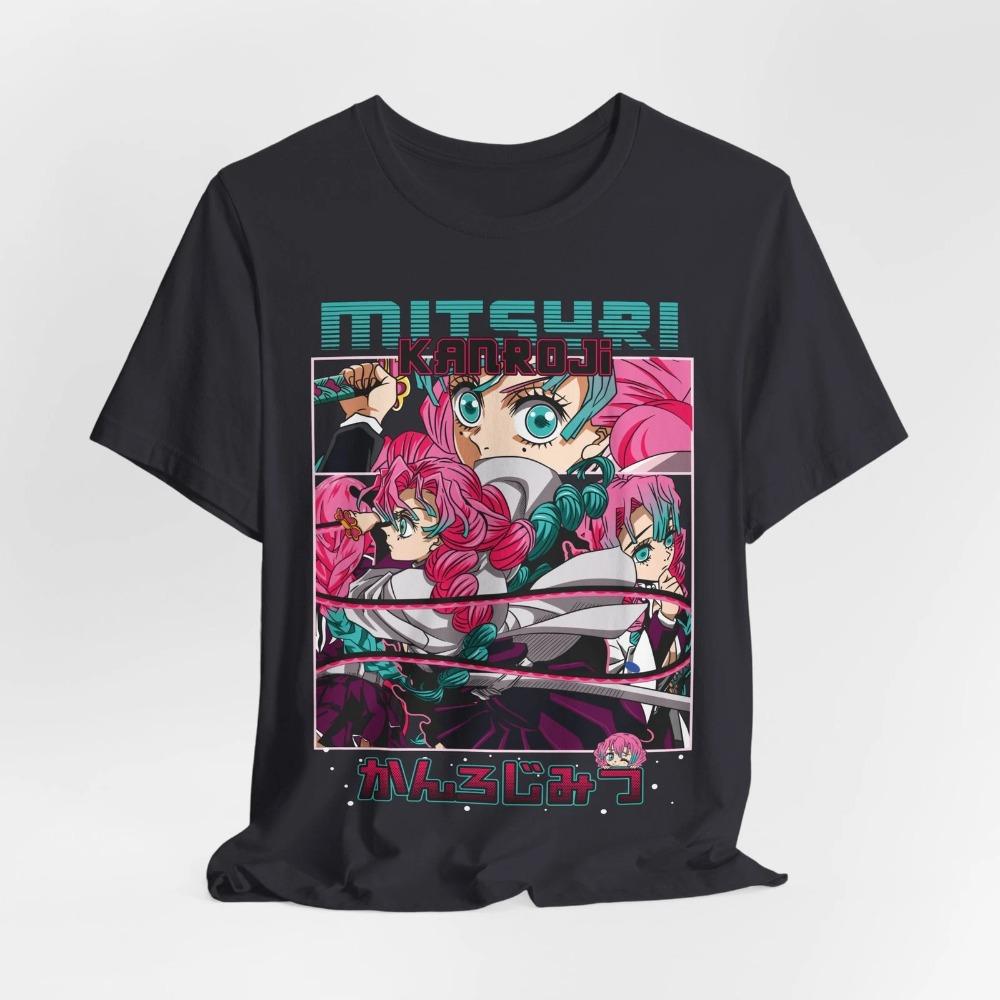 Anime Glass Pattern Tshirt Demon Slayer Blade Tshirt Mens and Womens Casual Tshirt Summer New Product Cotton Y2K Tshirt