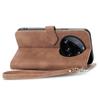For Xiaomi 15 Ultra Zipper Wallet Case with Strap Flower Imprint PU Leather Phone Cover