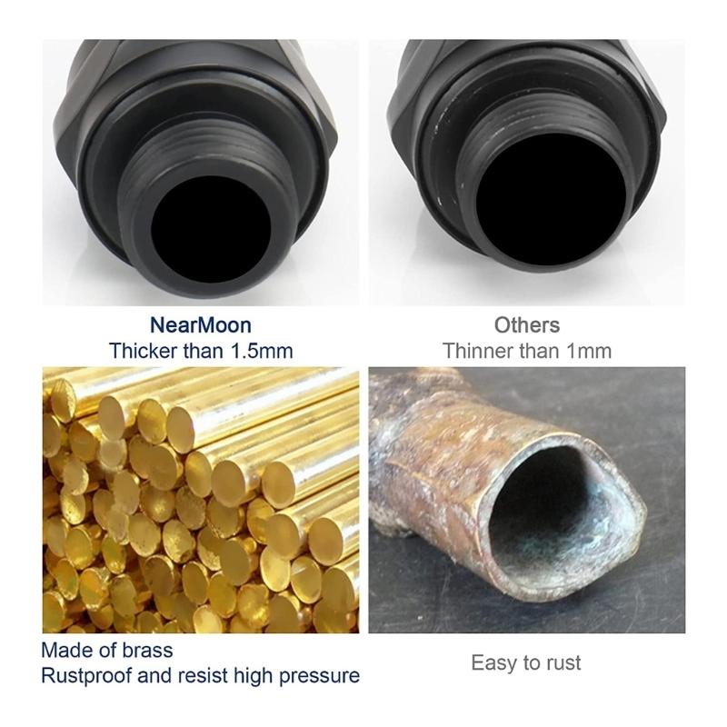 Adjustable Shower Arm Connector Brass Shower Head Swivel Ball Adapter enhances Durability & Rusts Resistance for Bathroom