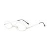 Without Lens Y2K Half Frame Glasses Metal Vintage Fashion Decoration Glasses Chic Harajuku Photography Fake Glasses Girls