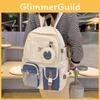 Student Nylon Backpack Girl School Bag With Laptop Pocket For Casual Wear Daily