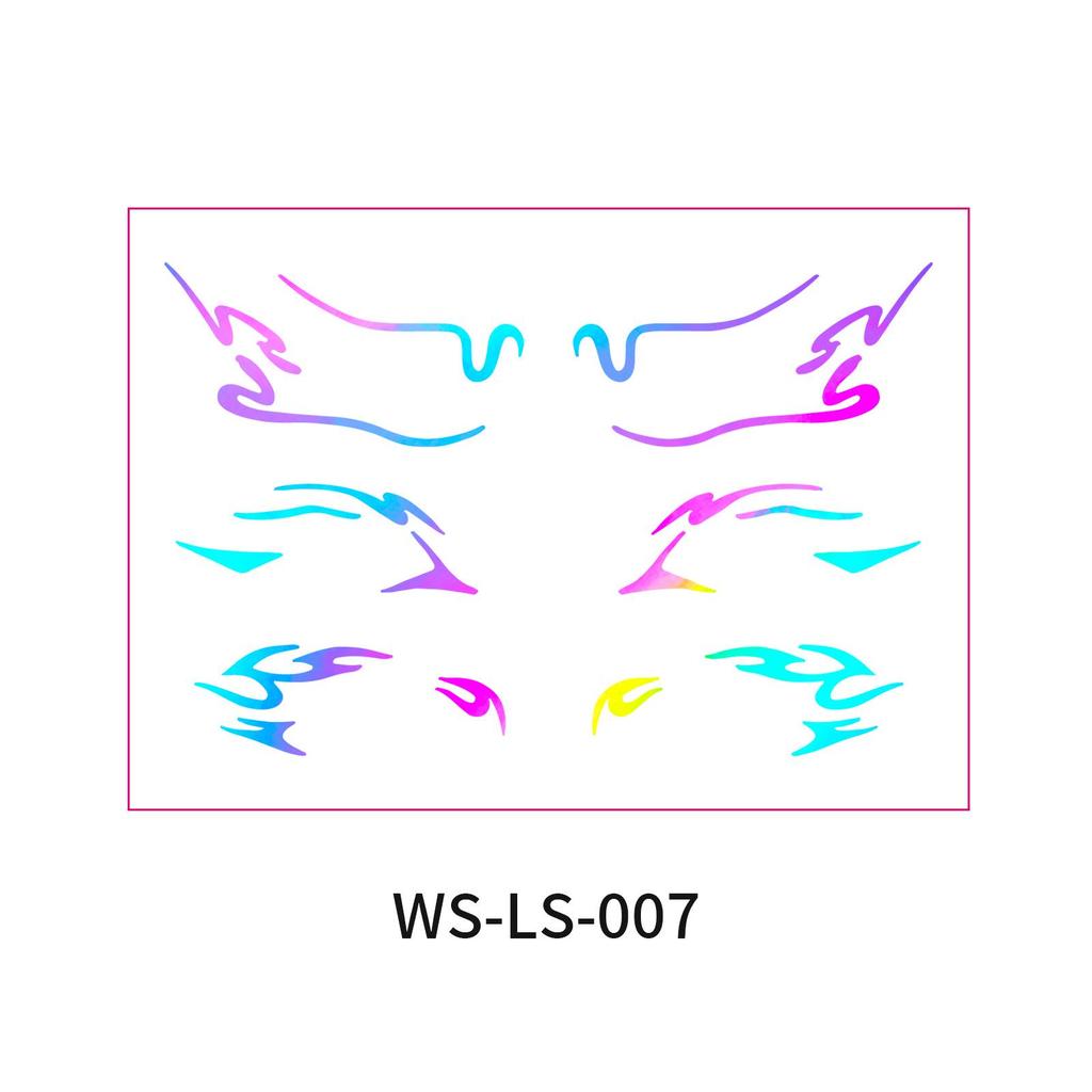 European & American Cross-border Music Festival Laser Eyeliner Stickers - Waterproof & Long-lasting Disposable Tattoos