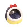 Cozy Cat-Shaped Dog House: Warm Half-Closed Bed Mat for Cats & Pets