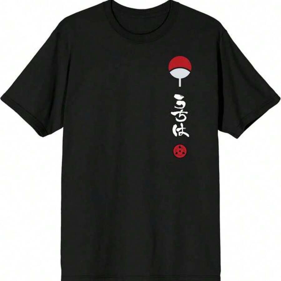 

Short Sleeve Casual Tee Narutos Itachi Artwork Crew Neck Short Sleeve Unisex s Black T-Shirt S