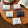 Girls Cute Fashion Floral Bow Women's Small Wallet Multi-card Slot Simple Card Holder Hasp Three Fold Purse Card Bag Wallet
