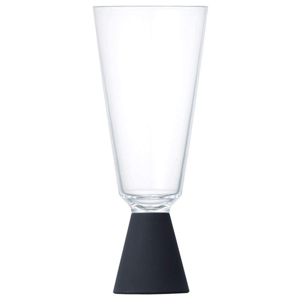 KINTO FESTA Champagne Glasses, 4-Piece Set, Black, 21337