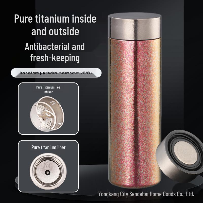 Lightweight Antibacterial Titanium Thermos Cup - Corrosion Resistant & Leakproof, Ideal for Mother & Baby