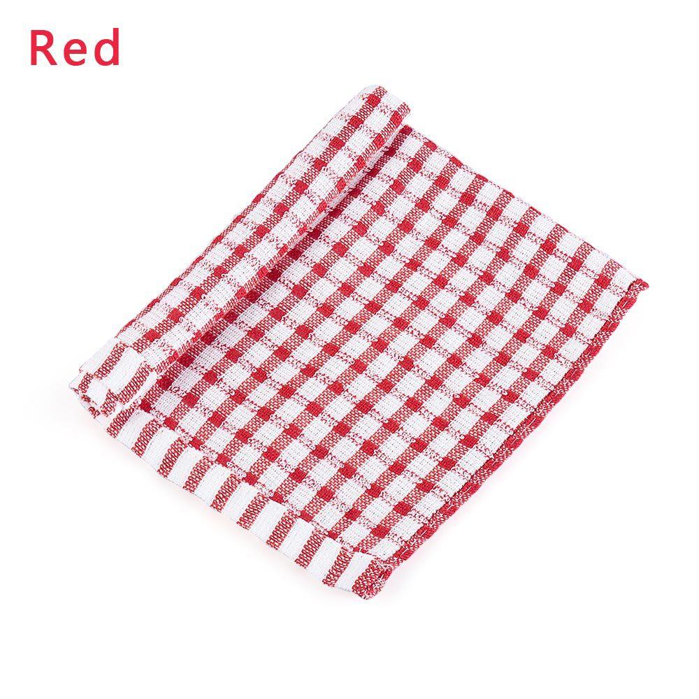 

Thickened Tableware Tea Towels Kitchen Tool Household Cleaning Cloth Dish Towel Wash Cloth Wipe Rag красный