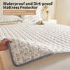 1pc Skin-Friendly Breathable Soft Square Pattern Sandwich Waterproof Mattress Protector,Bedspread,Mattress Cover,Fitted Sheet