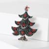 Fashionable New Alloy Diamond Studded Christmas Tree Brooch Simple and Versatile Christmas Clothing Collar Needle