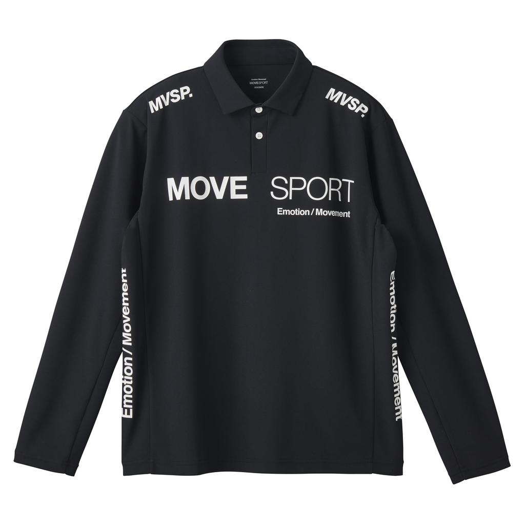 Move Sports Mini Pique Long Sleeve Polo Shirt ST4FLSZ0MB_BK00_L