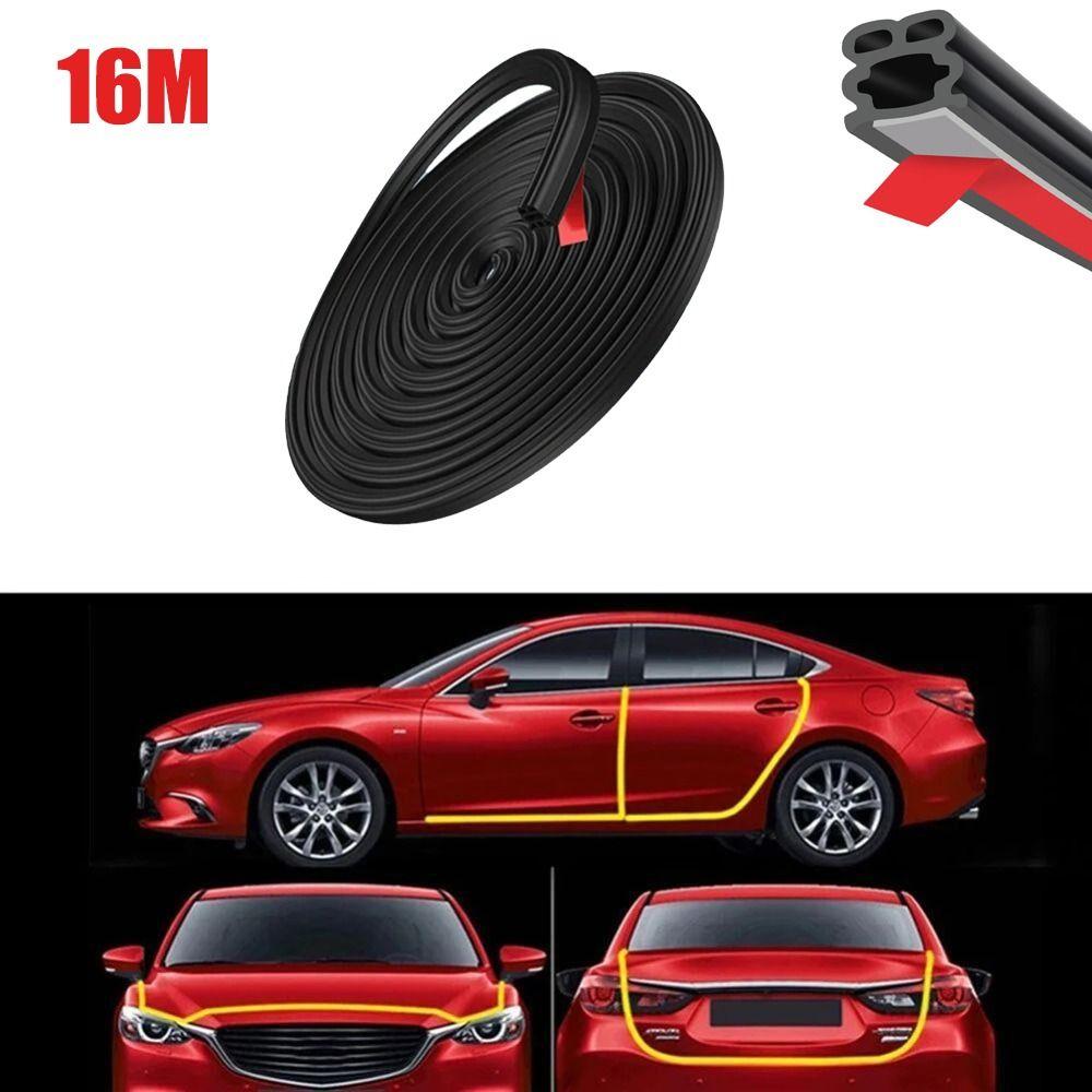 16M Car Door Seal 2-layer Hood Sealing Strip Durable Car Weather Stripping  Automobiles