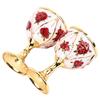 2pcs Alloy Vintage Metal Wine Cup Golden White Red Retro Metal Wine Cup  Tabletop Decorations