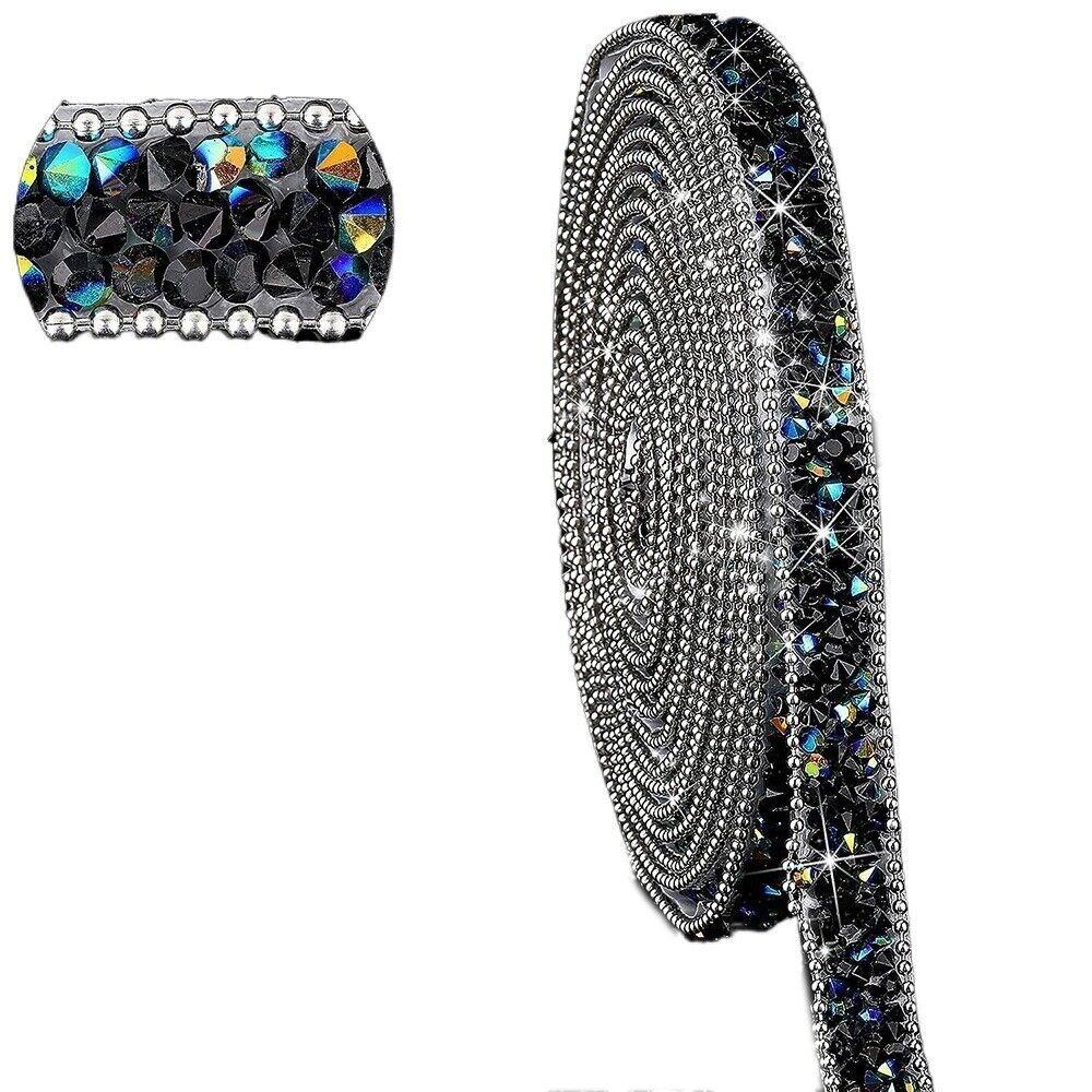 Self Adhesive Crystal Rhinestone Sticker DIY Sticker Bling Crystal Rhinestone Ribbon 1cm Width Diamond Ribbon