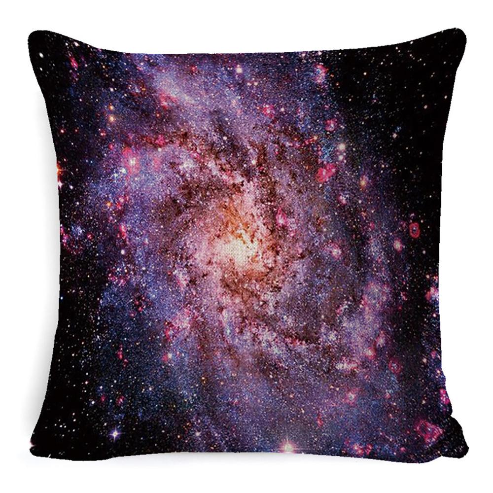 Nordic Sofa Pillow Light Luxury Style Living Room Bedside Cushion Cosmic Scenery Linen Pillow Case Without Core Waist Pillow