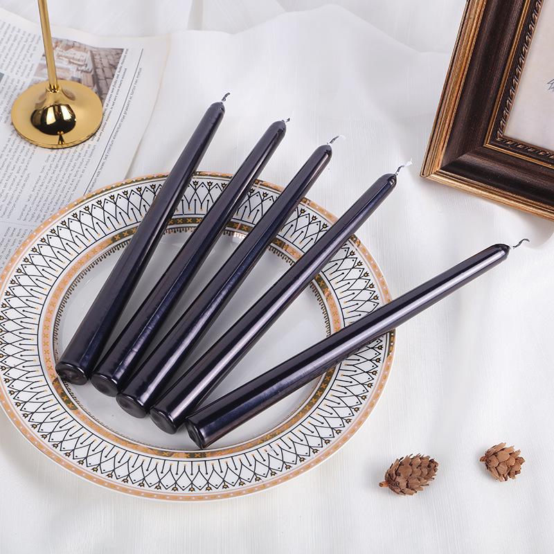 

Европейская классическая гальванизированная коническая длинная свеча Романтический свадебный ужин при свечах Без запаха Цветная стержневая свеча 2.2*25c m