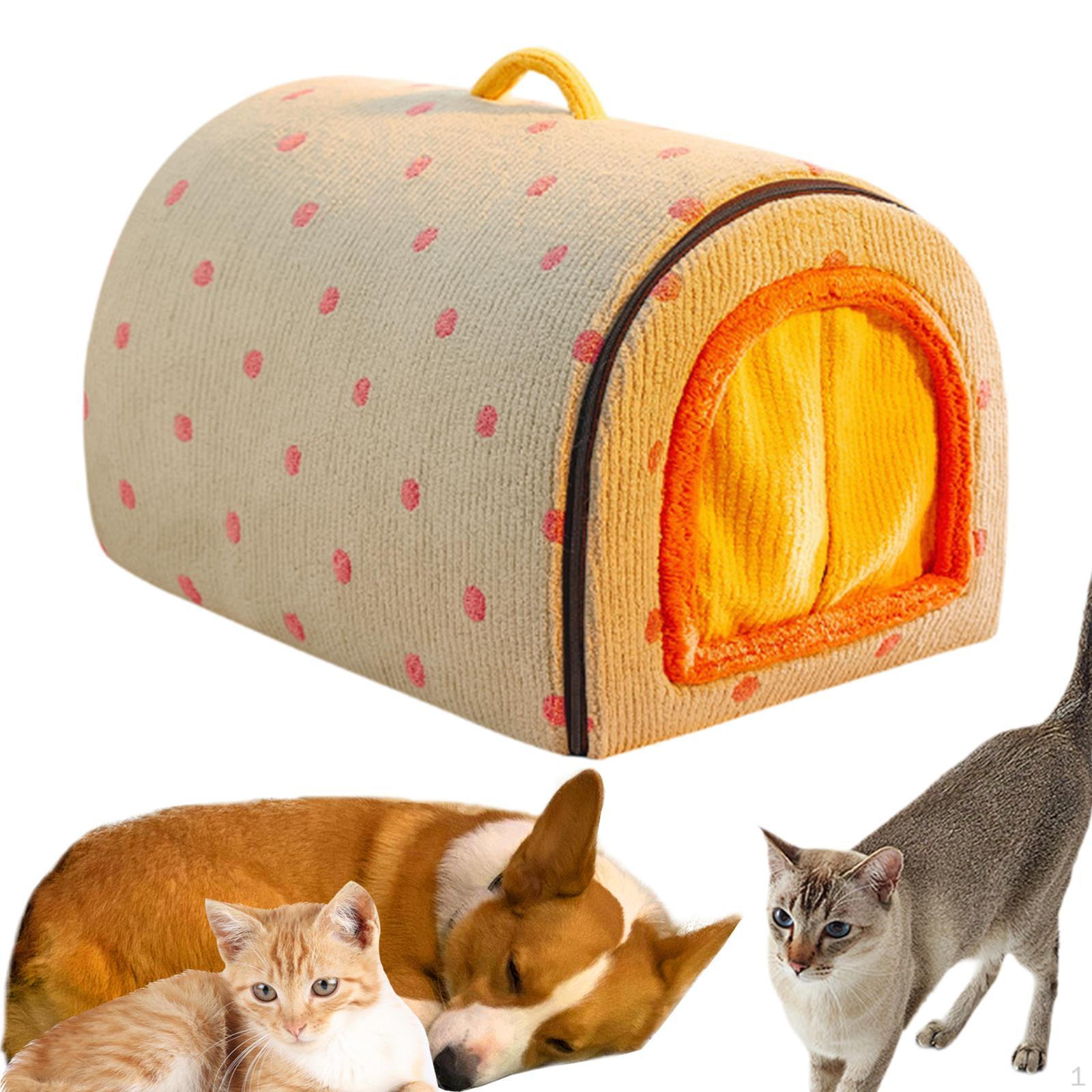 

Крытый домик для домашних животных, закрытая теплая будка для щенка чихуахуа